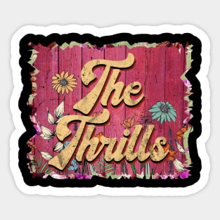 Classic Thrills Personalized Flowers Proud Name Sticker